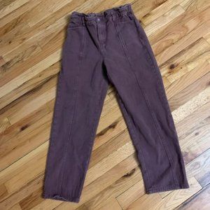 et elet high rise paper bag style jeans size 28/L